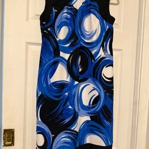 Stylish Blue and Black Women's Dress